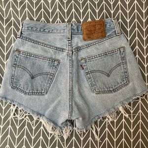 Vintage Levi's 501 Light Wash Cut-off Shorts